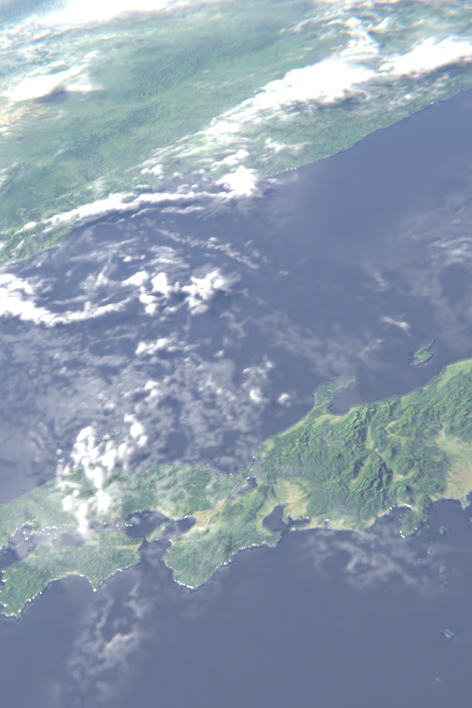 Una visione del nostro pianeta dallo spazio sul Giappone e la costa pacifica dell'Asia