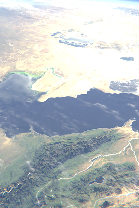 Una visione del nostro pianeta dallo spazio sul Mar Caspio e il MedioOriente